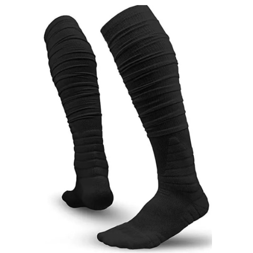 Football Scrunch Socks (Black)