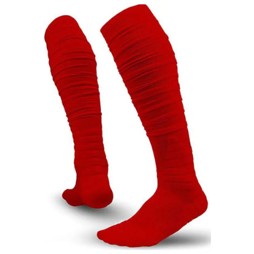 Football Scrunch Socks (Red)